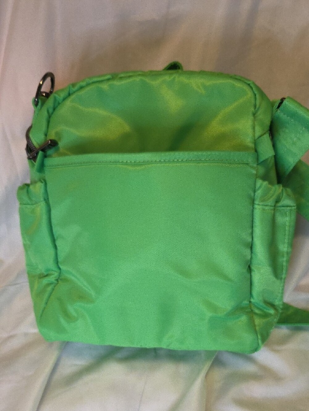 lug Quilted Crossbody Bag and Pouch Set in Lime Green - Picture 3 of 11